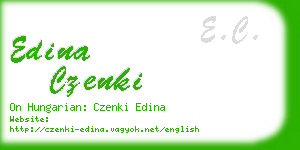 edina czenki business card